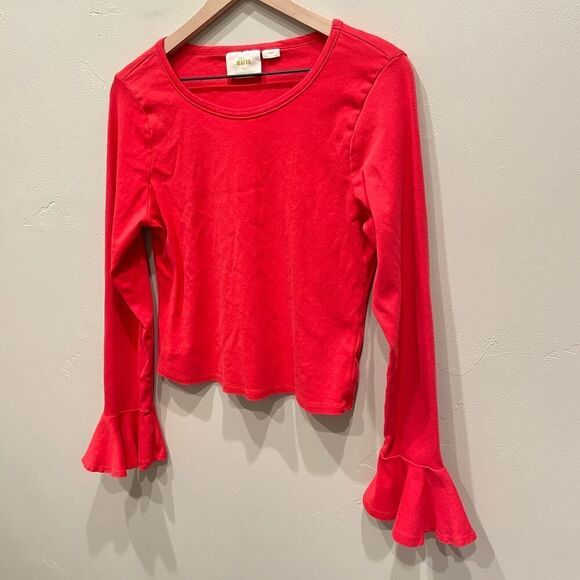 Maeve by Anthropologie Flouncy Bell Sleeve Top - Size: Large - Picture 4 of 10